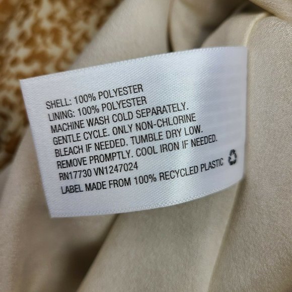 AVA & VIV Brown White Chiffon Floral Short Sleeve Top Plus Size 3X - Picture 7 of 7